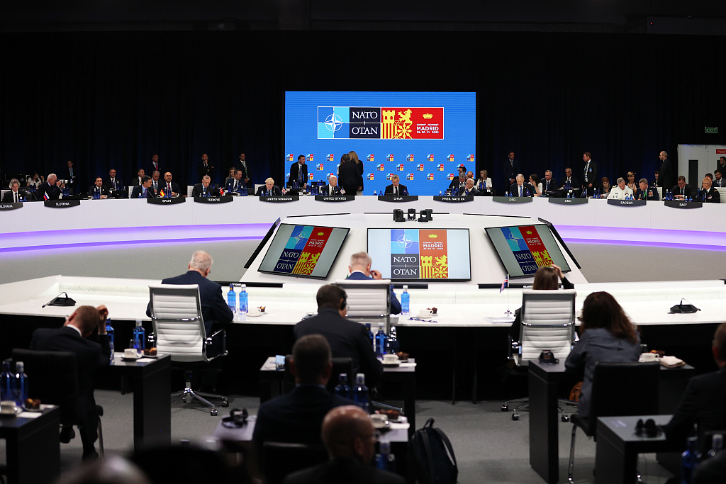 A general view of a hall during the last day of the NATO Summit at the IFEMA Convention Center, in Madrid, Spain on June 30, 2022. /CFP