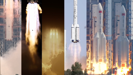 Eleven launches have been made since April 29, 2021, by three types of the Long March series carrier rockets for spacecrafts, large modules, and cargo ships. /Zhang Jingyi