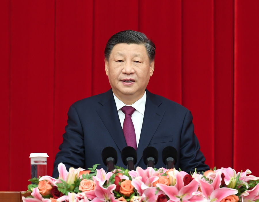 Chinese President Xi Jinping delivers a speech at a New Year gathering held by the National Committee of the CPPCC in Beijing, China, December 30, 2022. /Xinhua
