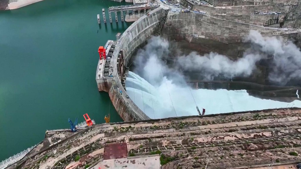 Baihetan Hydropower Station straddling the southwest China's provinces of Yunnan and Sichuan, is located on the Jinsha River. /CFP