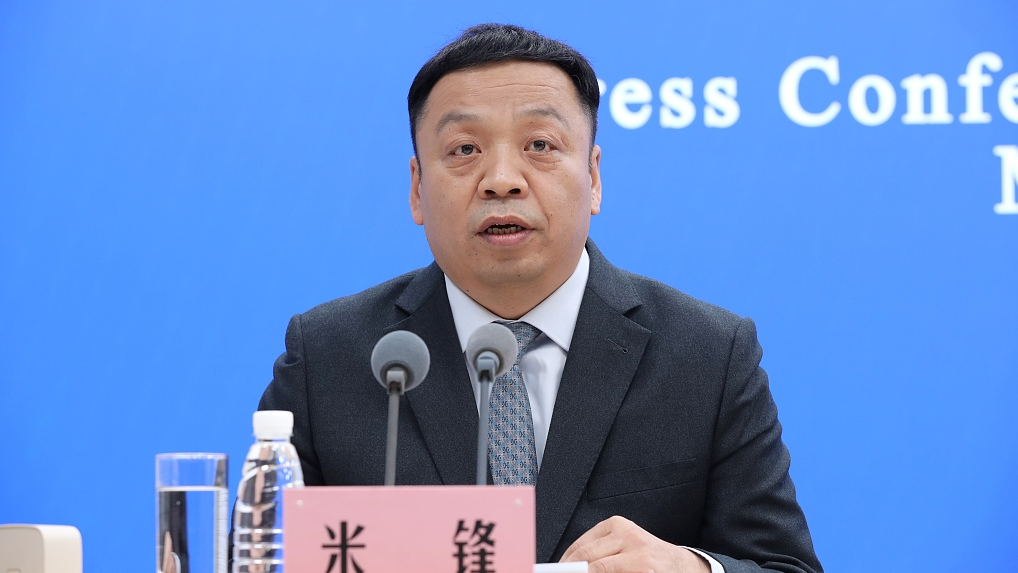 Mi Feng, the spokesperson for the National Health Commission, speaks at the press conference, January 3, 2023. /CFP