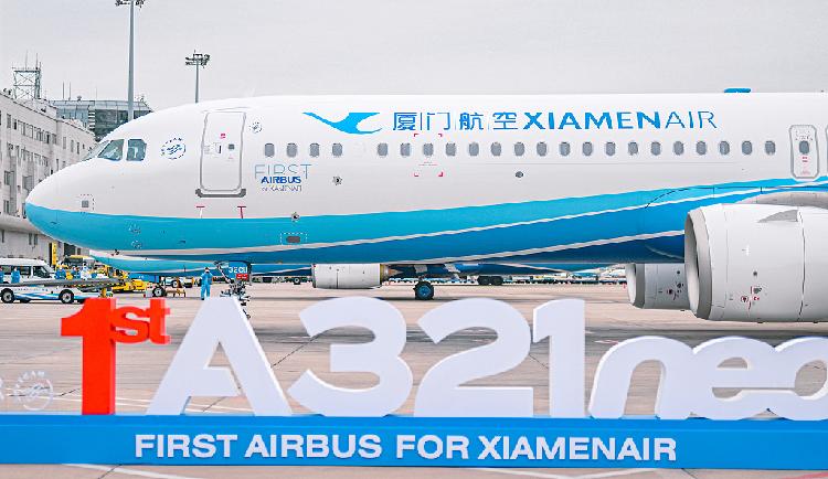 Chinas Xiamen Air Adds First Airbus Aircraft A321neo To Fleet Cgtn 9070