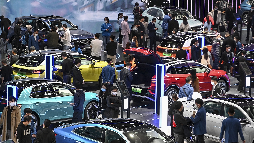 Participants of the Guangzhou Auto Show in south China's Guangdong Province, December 31, 2022. /CFP