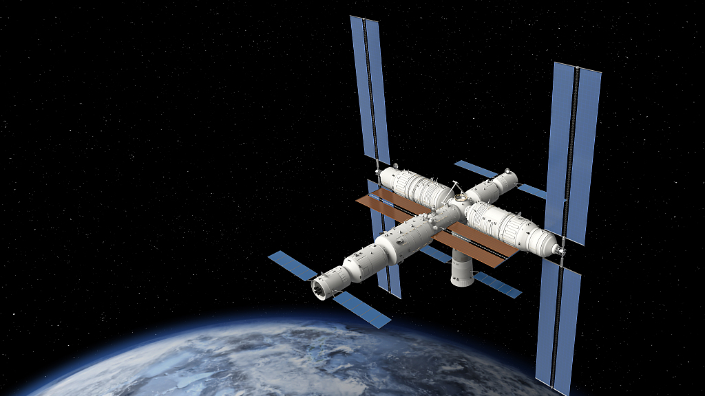 An illustration of China's space station. /CFP