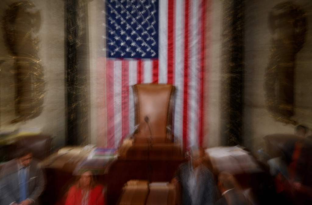 The chair of the U.S. House Speaker standing empty as the House of Representatives vote for a new speaker at the U.S. Capitol in Washington, D.C., U.S., January 4, 2023. /CFP