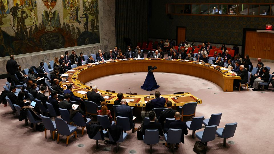 A UN Security Council meeting on recent developments at the Al-Aqsa mosque compound in Jerusalem, at the UN headquarters in New York City, New York, U.S., January 5, 2023. /Reuters