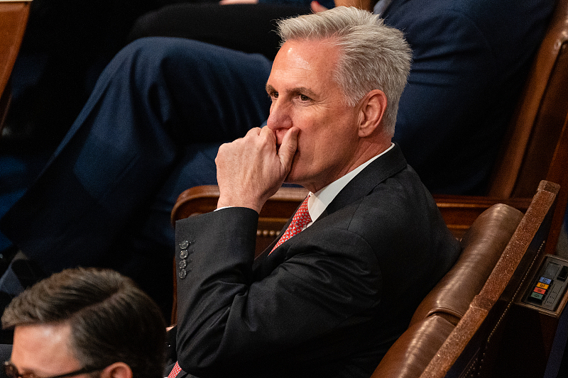 Representative Kevin McCarthy, a Republican from California, during a meeting of the 118th Congress in the House Chamber at the U.S. Capitol in Washington, D.C., U.S., January 5, 2023. /CFP
