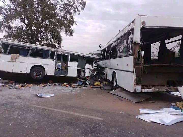 Two collide on a road in Gniby, Senegal, January 8, 2023. /CFP