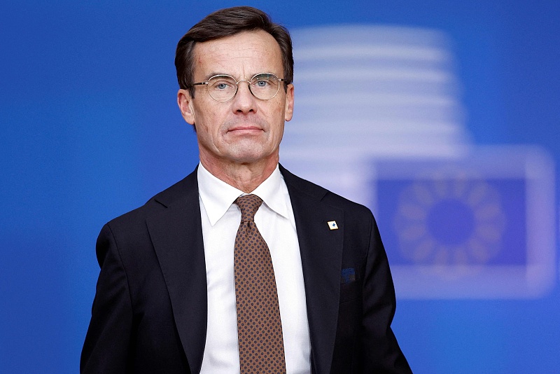Sweden's Prime Minister Ulf Kristersson at the European Council Building in Brussels, Belgium, October 20, 2022. /CFP