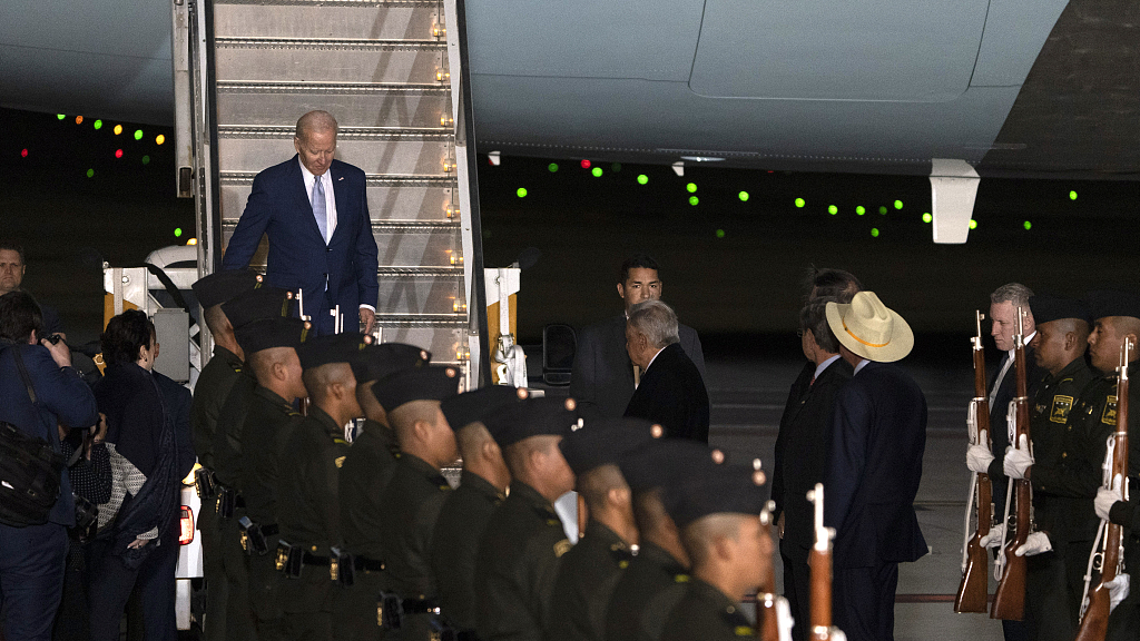 U.S. President Joe Biden arrives at Felipe Angeles International Airport (AIFA) in Zumpango de Ocampo, Mexico, January 8, 2023. /CFP