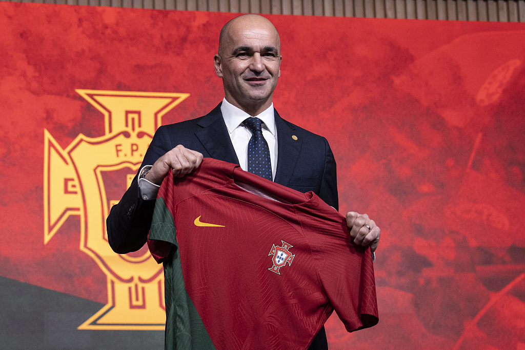 Roberto Martinez, manager of the Portuguese national football team, attends at the press conference at the headquarters of the Portuguese Football Federation in Oeiras, Portugal, January 9, 2023. /CFP