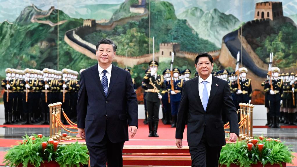 Chinese President Xi Jinping holds a welcoming ceremony for Philippine President Ferdinand Romualdez Marcos Jr. in Beijing, China, January 4, 2023. /Xinhua