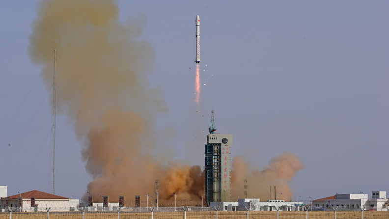 A Long March-2D carrier rocket is launched from the Jiuquan Satellite Launch Center in northwest China, January 13, 2023. /China Media Group