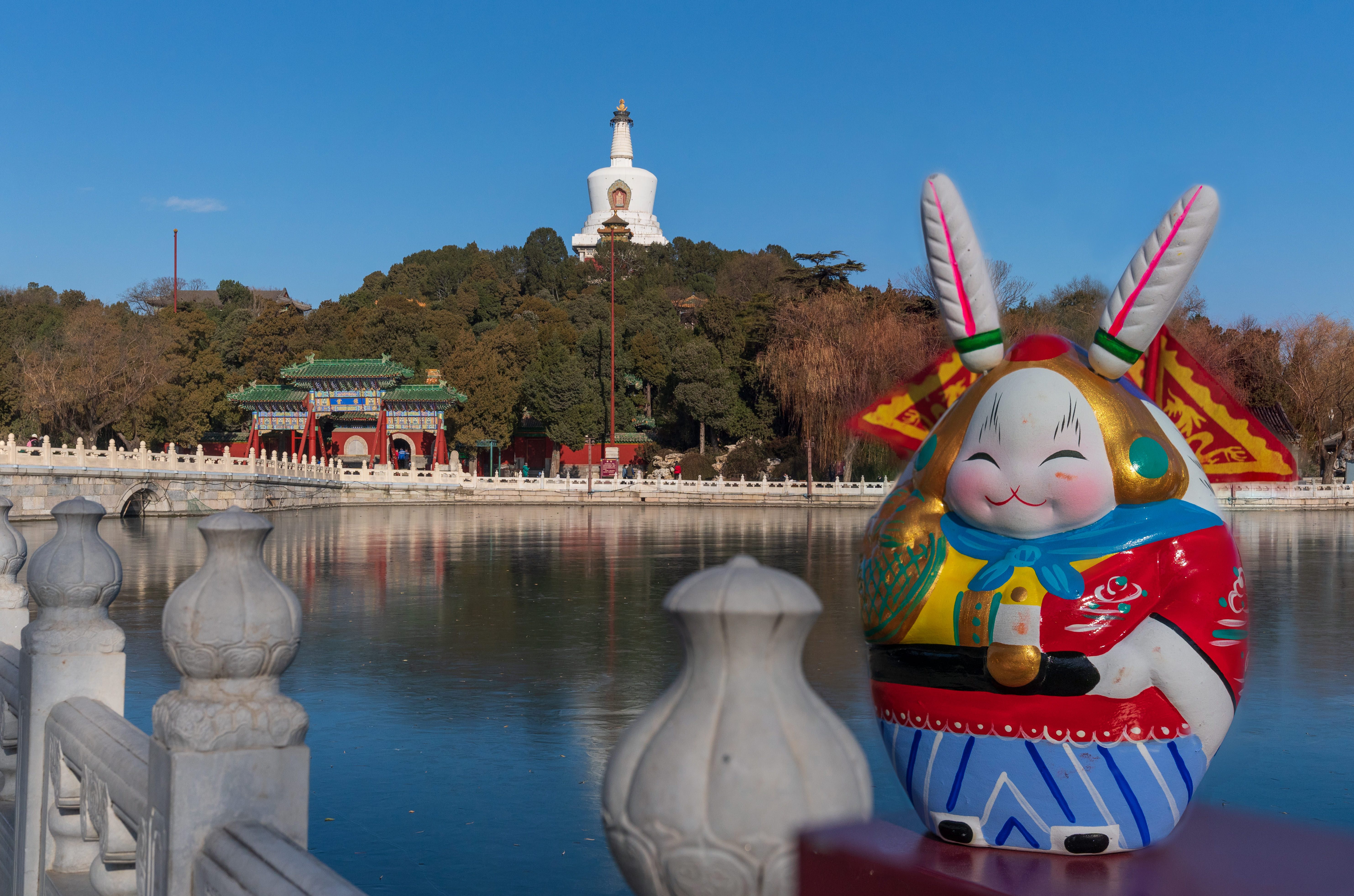Lord Rabbit at Beihai Park, Beijing, China. /CGTN