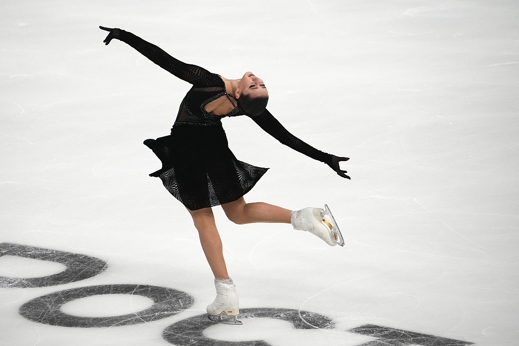 Kamila Valieva competes in the women's free skate program during the 2022 Russian Figure Skating Grand Prix in Moscow, Russia, October 23, 2022. /CFP