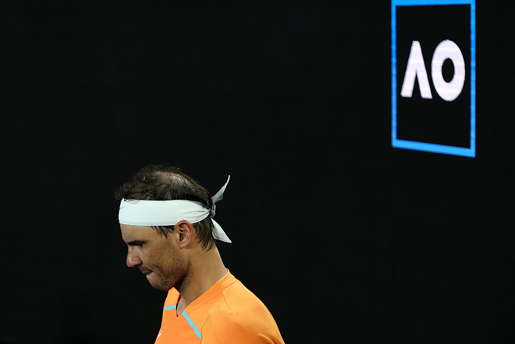 Rafael Nadal of Spain during the Australian Open at Melbourne Park in Melbourne, Australia, January 18, 2023. /CFP