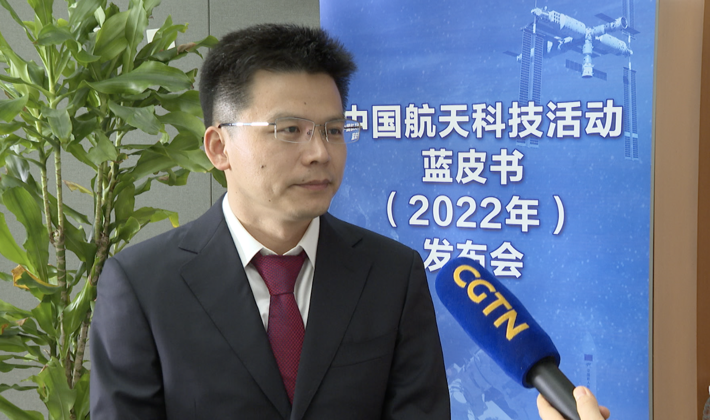 Gu Mingkun, deputy chief of the Overall Design Department with China Academy of Launch Vehicle Technology, speaks in an interview, January 18, 2023. /CGTN