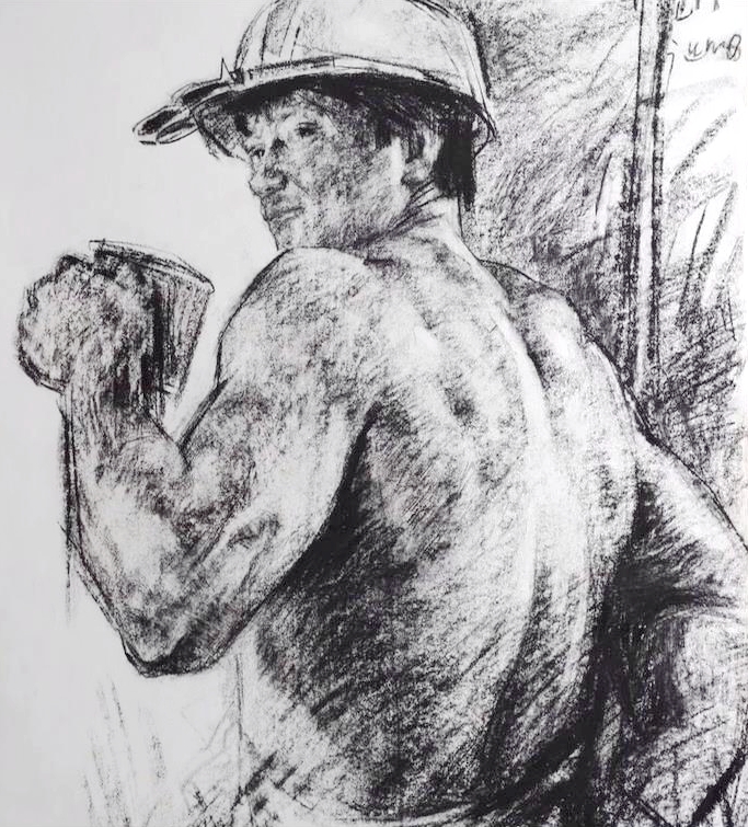 A sketch of a steel worker created by Guang Tingbo /CGTN