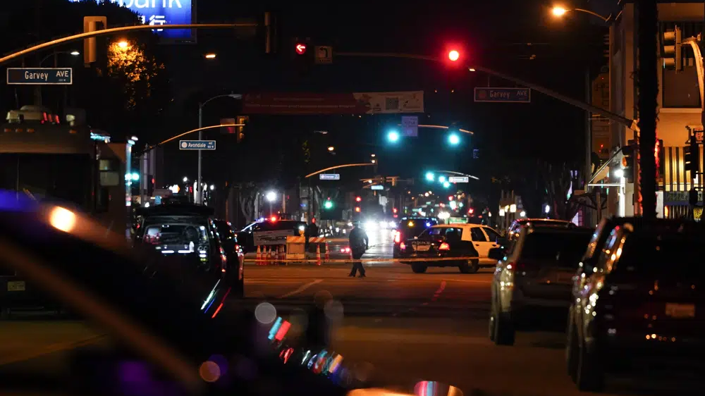 Police investigate the scene of a shooting in Monterey Park, California, January 22, 2023. /AP