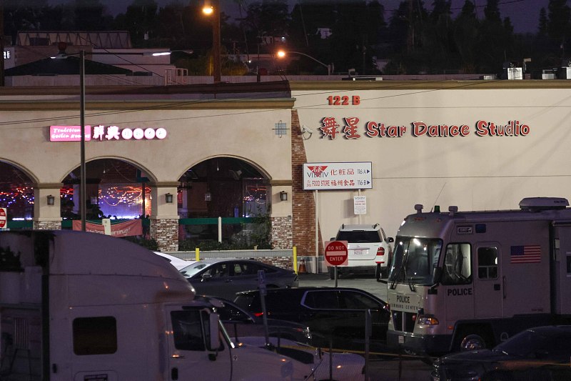 The Star Dance Studio in Monterey Park, California, where a gunman shot and killed 10 people and injured 10 others, January 22, 2023. /CFP