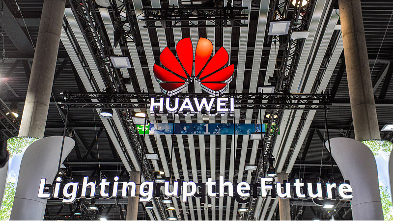 The Huawei logo seen during the first day of Mobile World Congress 2022 (MWC) at the Fira de Barcelona, Spain, March 2, 2022. /CFP