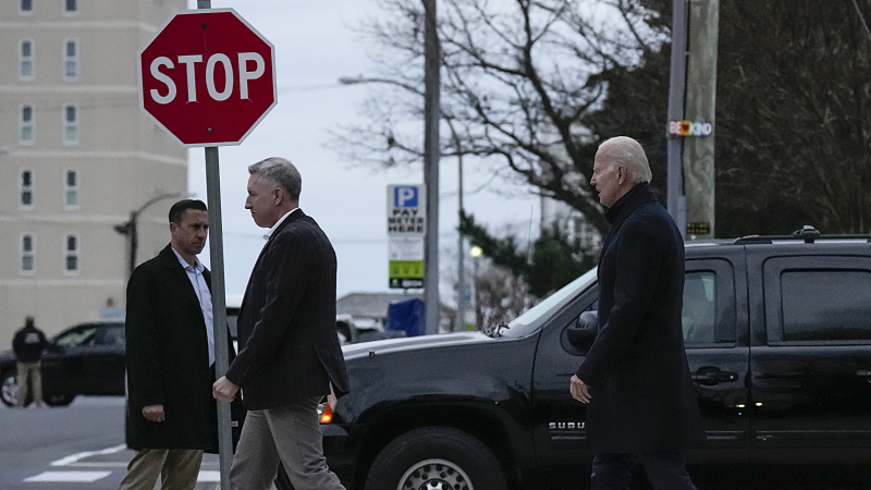 U.S. President Joe Biden walks from St. Edmund Roman Catholic Church, Delaware, U.S., January 21, 2023. /CFP