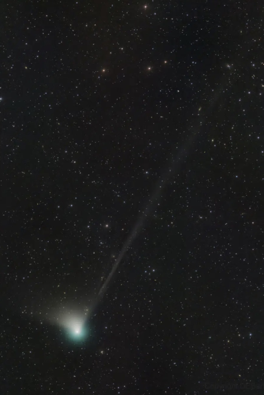 A photo shows comet C/2022 E3 (ZTF) on December 19, 2022. /AP