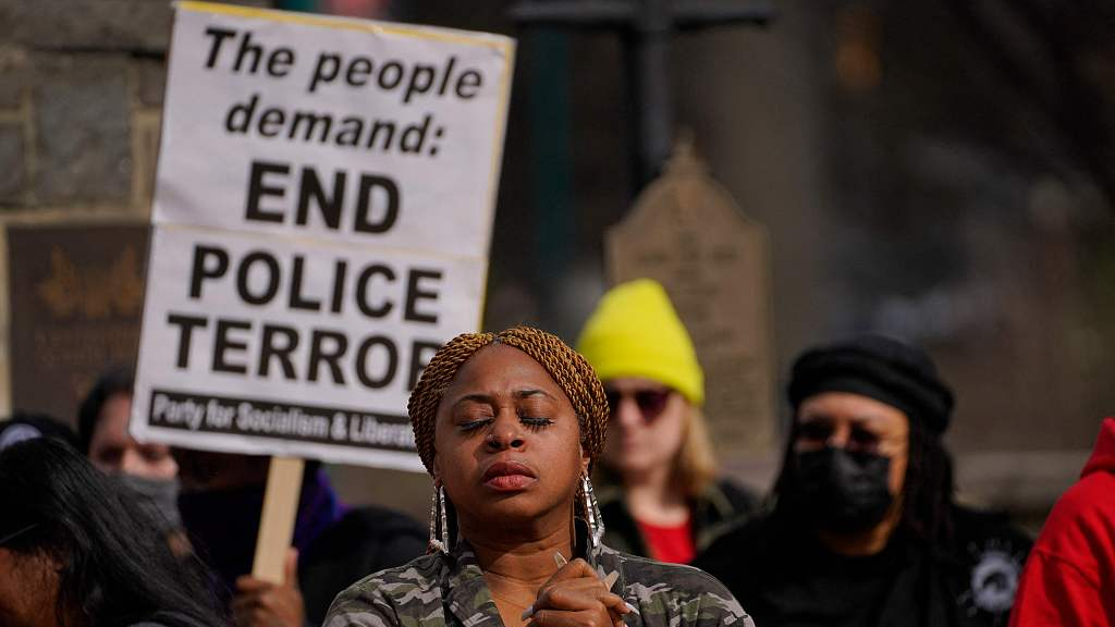 Protesters gather during a rally against the fatal police assault of Tyre Nichols, in Atlanta, Georgia, U.S., January 28, 2023. /CFP