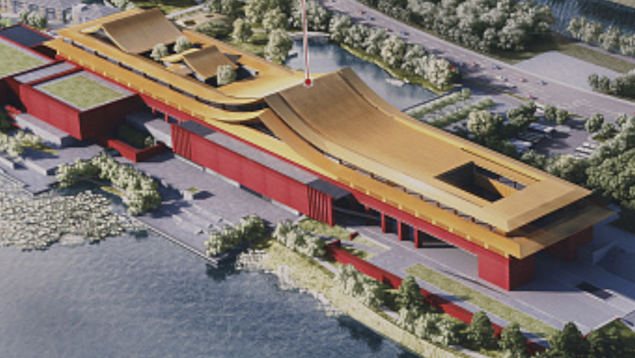 An artist's impression of the new Haidian branch of the Palace Museum in Beijing, China. /CFP