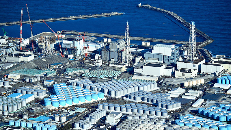 Damaged reactors and tanks, which store treated radioactive water, are seen at Tokyo Electric Power Co's Fukushima Daiichi Nuclear Power Plant, Okuma, Fukushima, Japan, January 19, 2023. /CFP