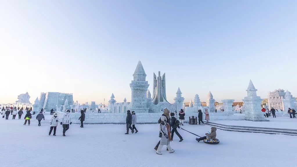 Live: View of Harbin Ice and Snow World in NE China – Ep. 6