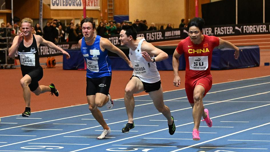 Athletics: China's sprinter Su wins gold medal in season debut