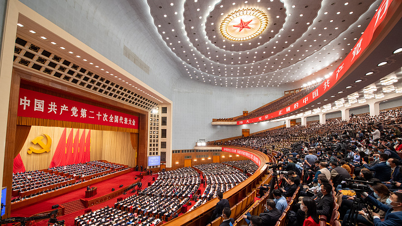 The 20th National Congress of the Communist Party of China opens at the Great Hall of the People in Beijing, capital of China, October 16, 2022. /CFP