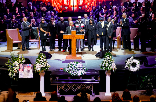 A view of Tyre Nichols' funeral service at Mississippi Boulevard Christian Church in Memphis, Tennessee, U.S., February 1, 2023. /Reuters