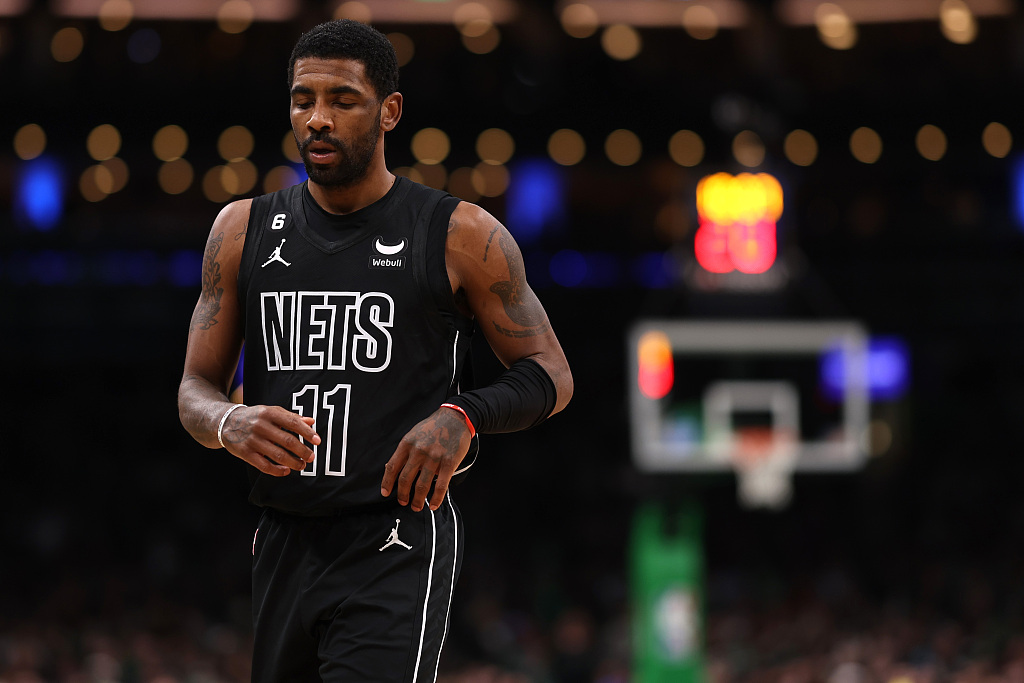 Kyrie Irving of the Brooklyn Nets looks on in the game against the Boston Celtics at TD Garden in Boston, Massachusetts, February 1, 2023. /CFP