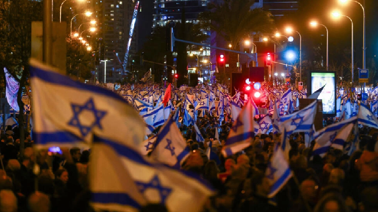 Tens of thousands of Israelis protest against judicial reform plan - CGTN