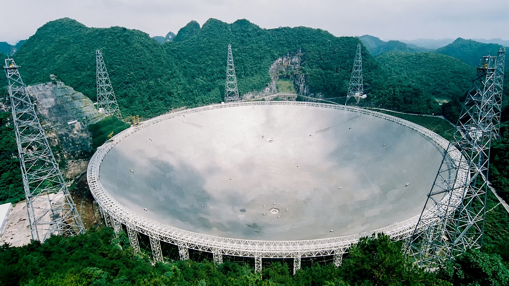 The Five-hundred-meter Aperture Spherical Radio Telescope (FAST) in Pingtang County, Guizhou Province, southwest China. /CFP