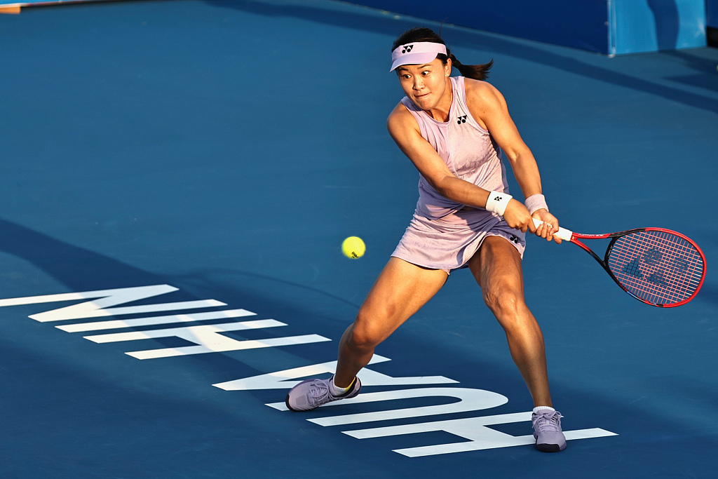 Zhu Lin in action during the women's singles final at the Thailand Open in Hua Hin, Thailand, February 5, 2023. /CFP