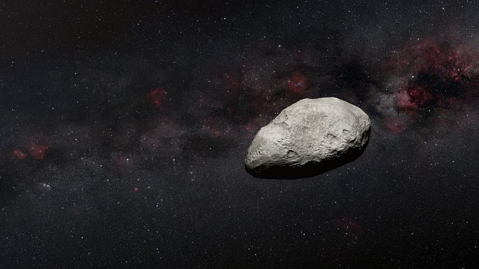 An illustration of an asteroid serendipitously detected by an international team of European astronomers using NASA's James Webb Space Telescope. /NASA