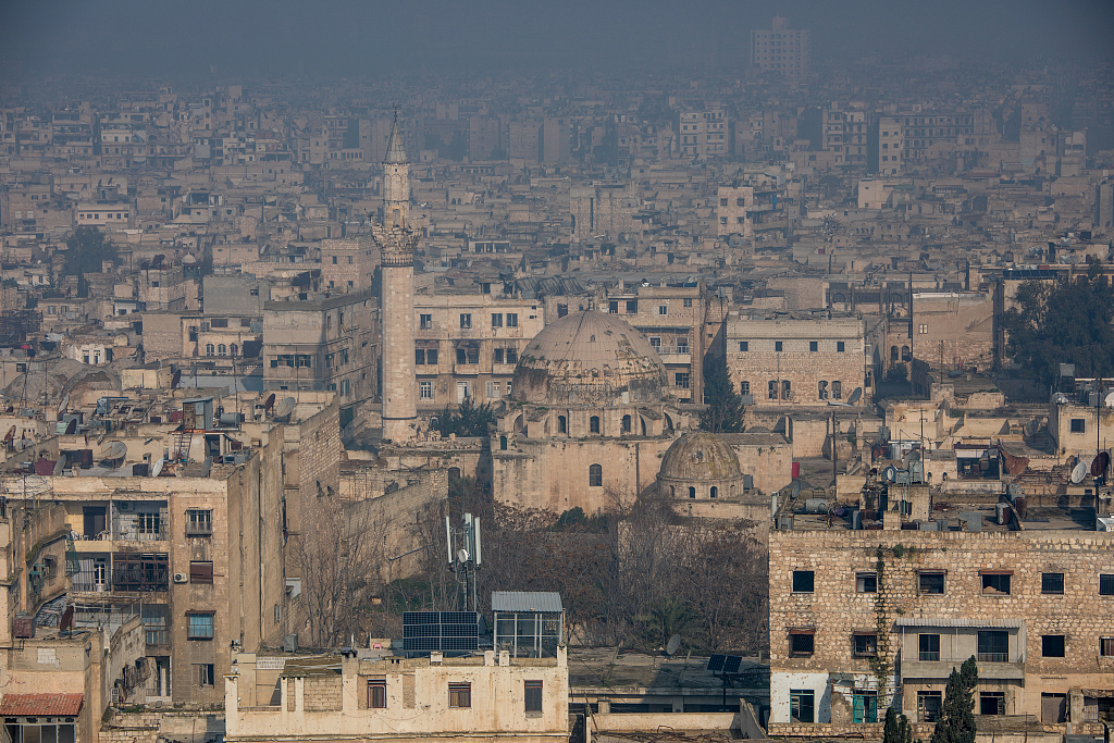 A bird's-eye view of Aleppo city in Syria in 2019 /CFP