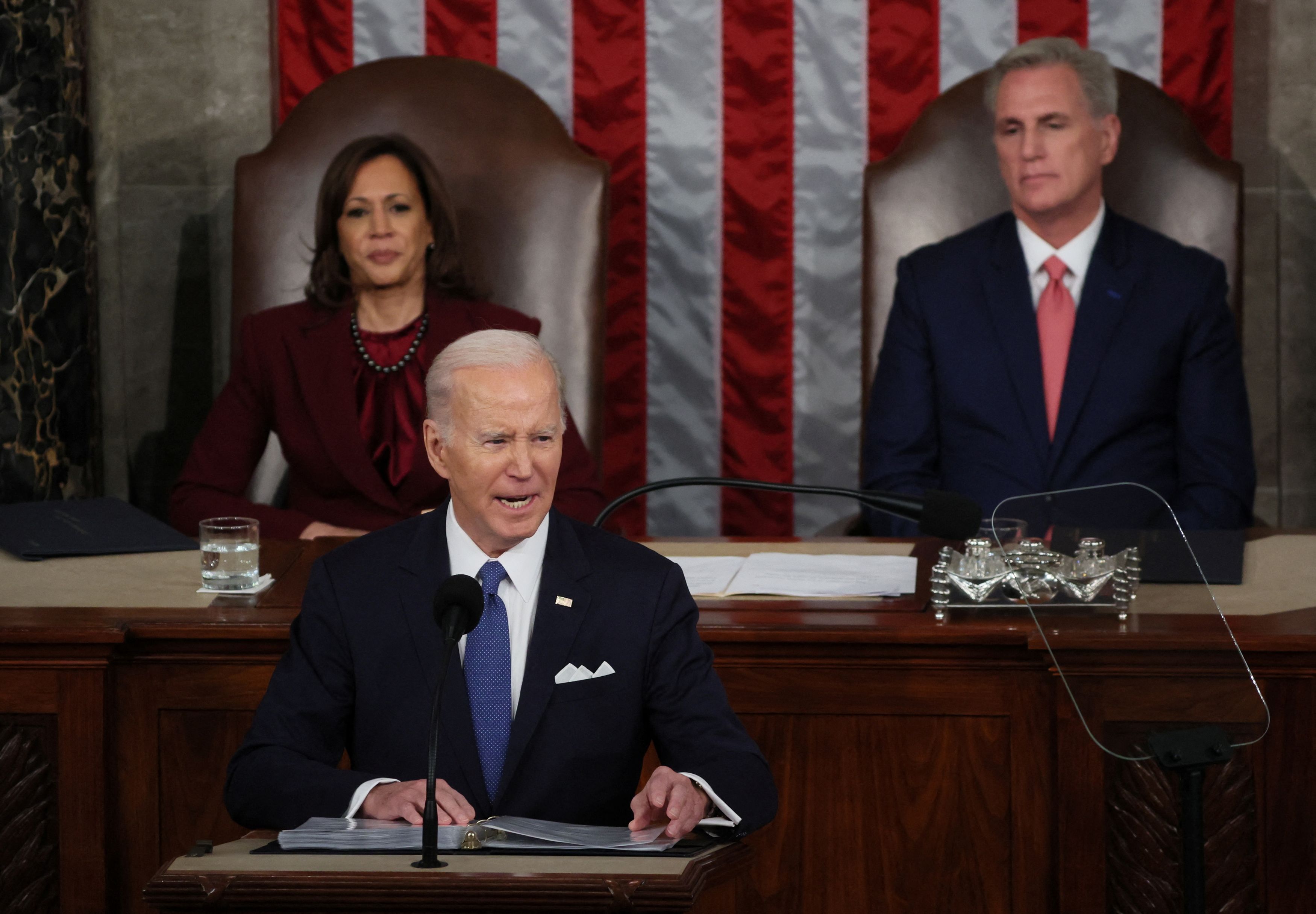 U.S. President Joe Biden delivers his State of the Union address in the House Chamber at the U.S. Capitol in Washington, U.S., February 7, 2023. /Reuters