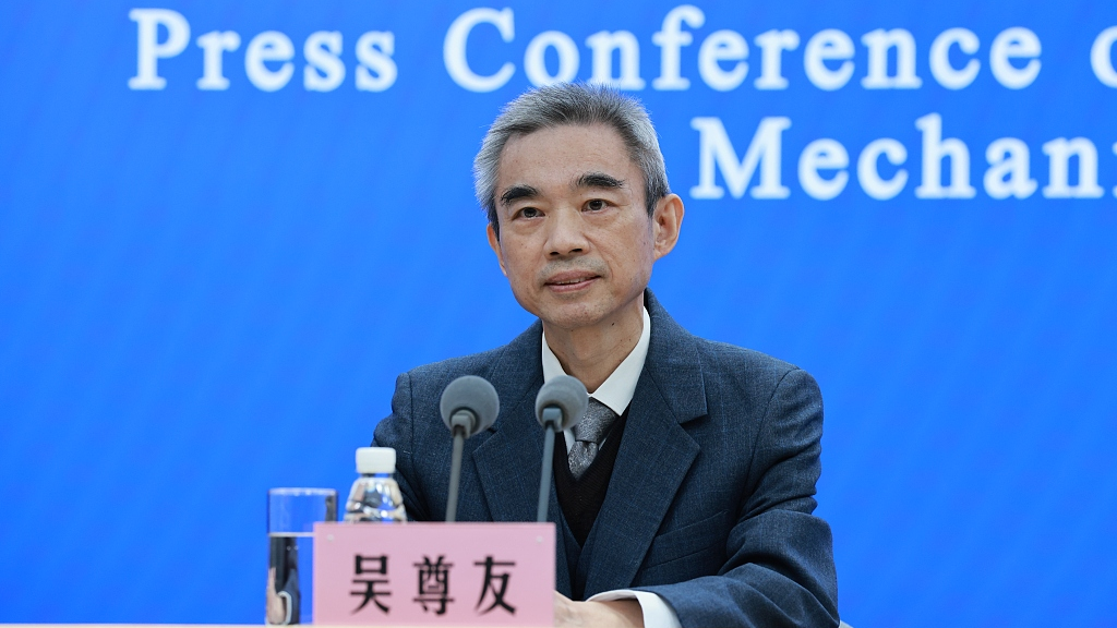  Wu Zunyou, chief epidemiologist at China CDC speaks at a press conference on February 9, 2023. /CFP