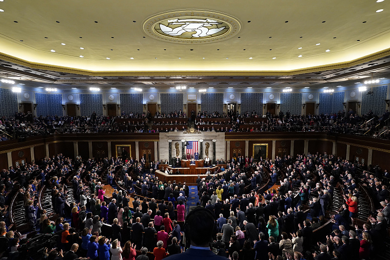 President Biden delivers his State of the Union address to a joint session of Congress in Washington, D.C., February 7, 2023. /CFP