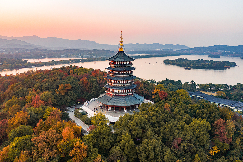 The Leifeng Pagoda in Hangzhou, Zhejiang Province. /CFP