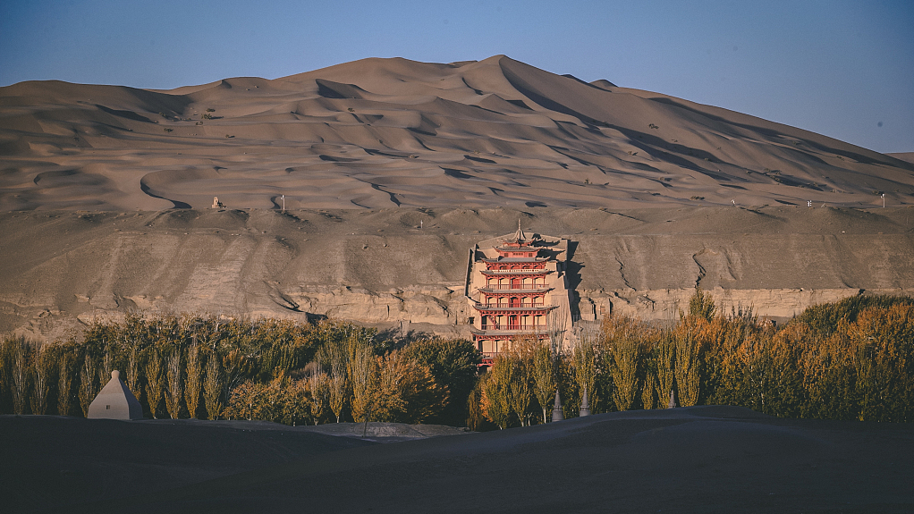 The Mogao Grottoes in Dunhuang City, northwest China's Gansu province, November 3, 2021. /CFP