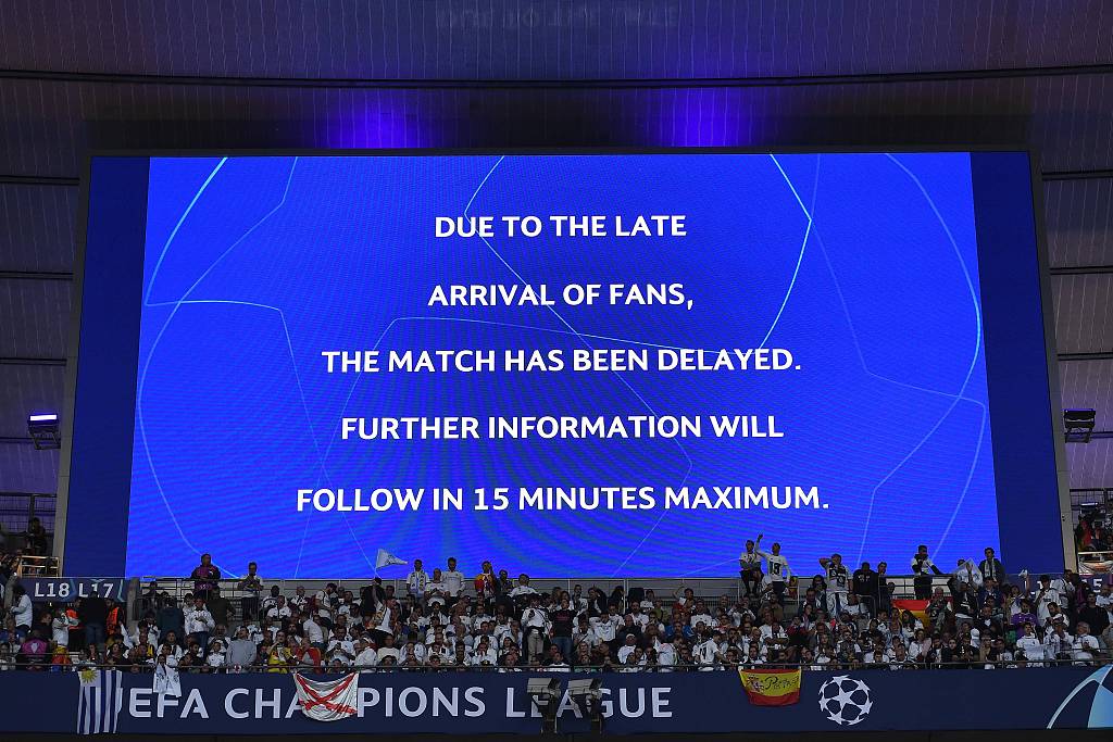 The kickoff to the Liverpool vs. Real Madrid Champions League final was delayed at Stade de France in Paris, France, May 28, 2022. /CFP