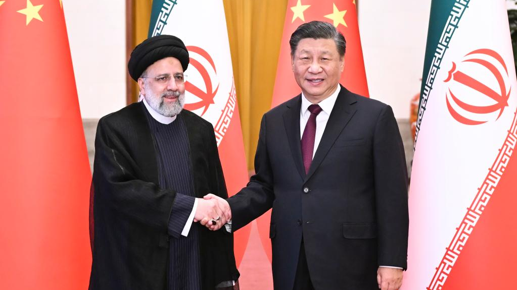 Chinese President Xi Jinping holds a welcoming ceremony for visiting President of the Islamic Republic of Iran Ebrahim Raisi prior to their talks at the Great Hall of the People in Beijing, capital of China, February 14, 2023. /Xinhua