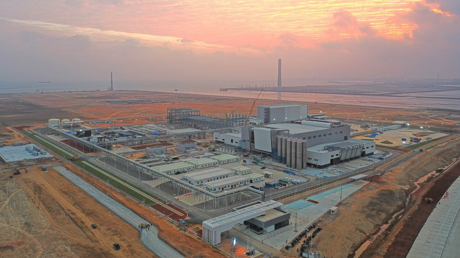 The view of the German chemical giant BASF's Zhanjiang Verbund site in Zhanjiang, south China's Guangdong Province, January 21, 2022. /CFP