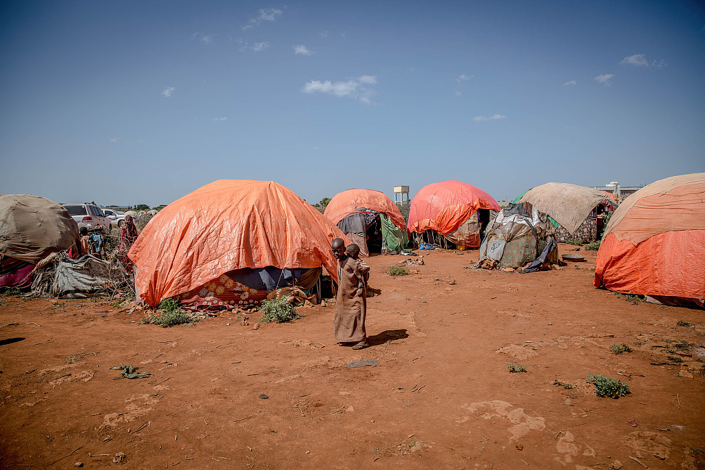 Tents seen at a camp for displaced people in Baidoa in the Horn of Africa, December 18, 2022. /CFP