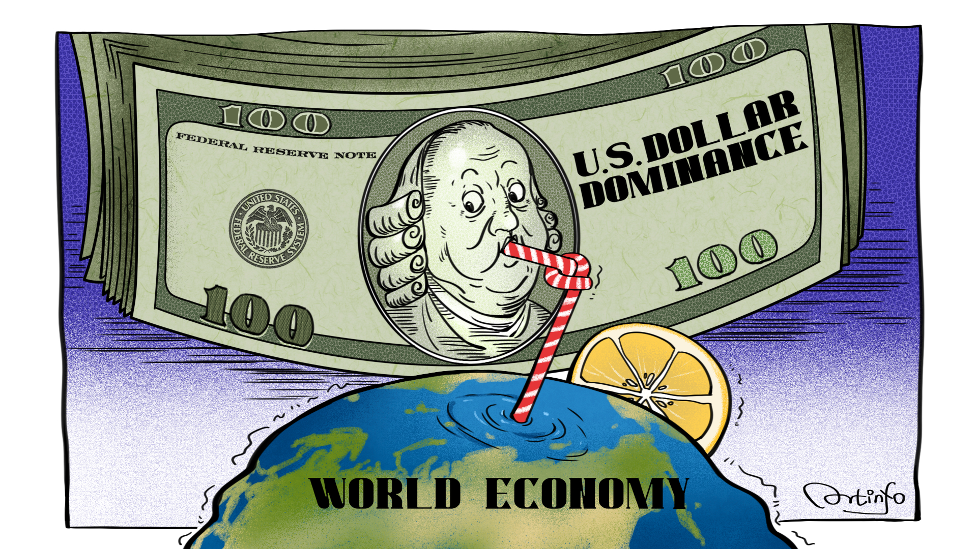 Strong greenback drains world economy. /CGTN